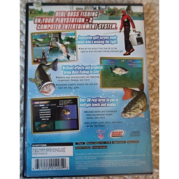 Top Angler: Real Bass Fishing Sony Playstation 2 PS2 Game Manual Included - Picture 2 of 5